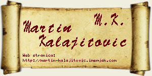 Martin Kalajitović vizit kartica